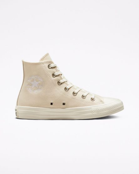 Tenisky Vysoke Converse Chuck Taylor All Star Embroidered Floral Damske Béžové Biele | SK ERJAW1